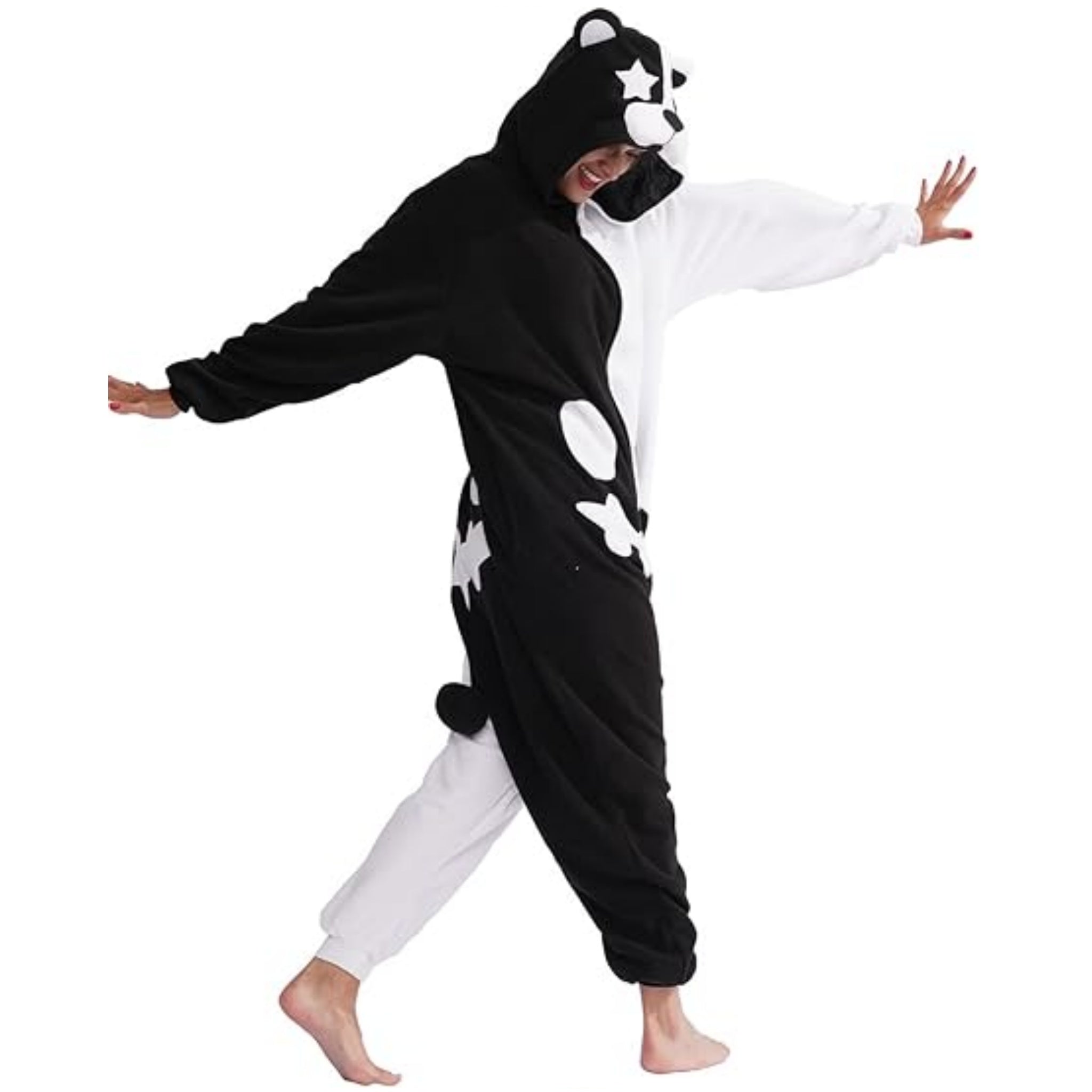 Monokuma Onesie For Women & Men Onesie Pajamas Halloween Outfit - pajamask