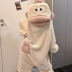 Women's Fish Onesie Pajamas with Shoes - Soft Fleece Adult Footed Sleepwear, Cute Animal Kigurumi