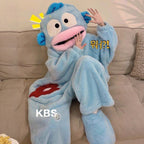 Women's Fish Onesie Pajamas with Shoes - Soft Fleece Adult Footed Sleepwear, Cute Animal Kigurumi