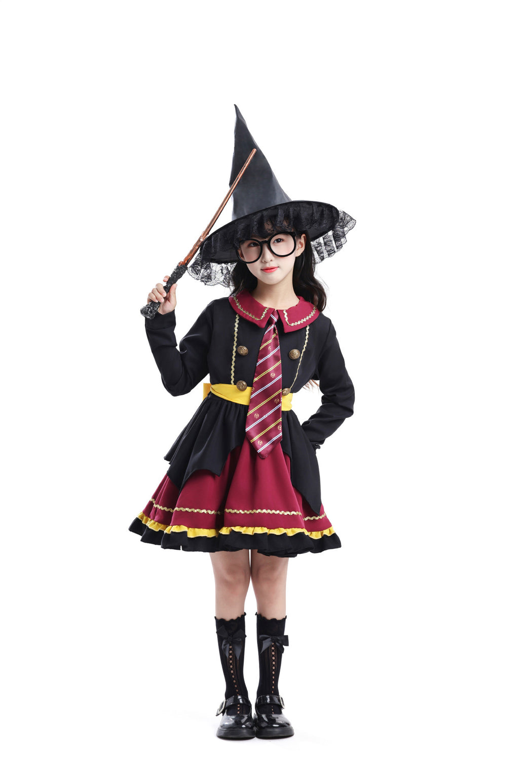 Kids Harry Potter Costume Set | Wizard Robe with Hat for Halloween & Stage