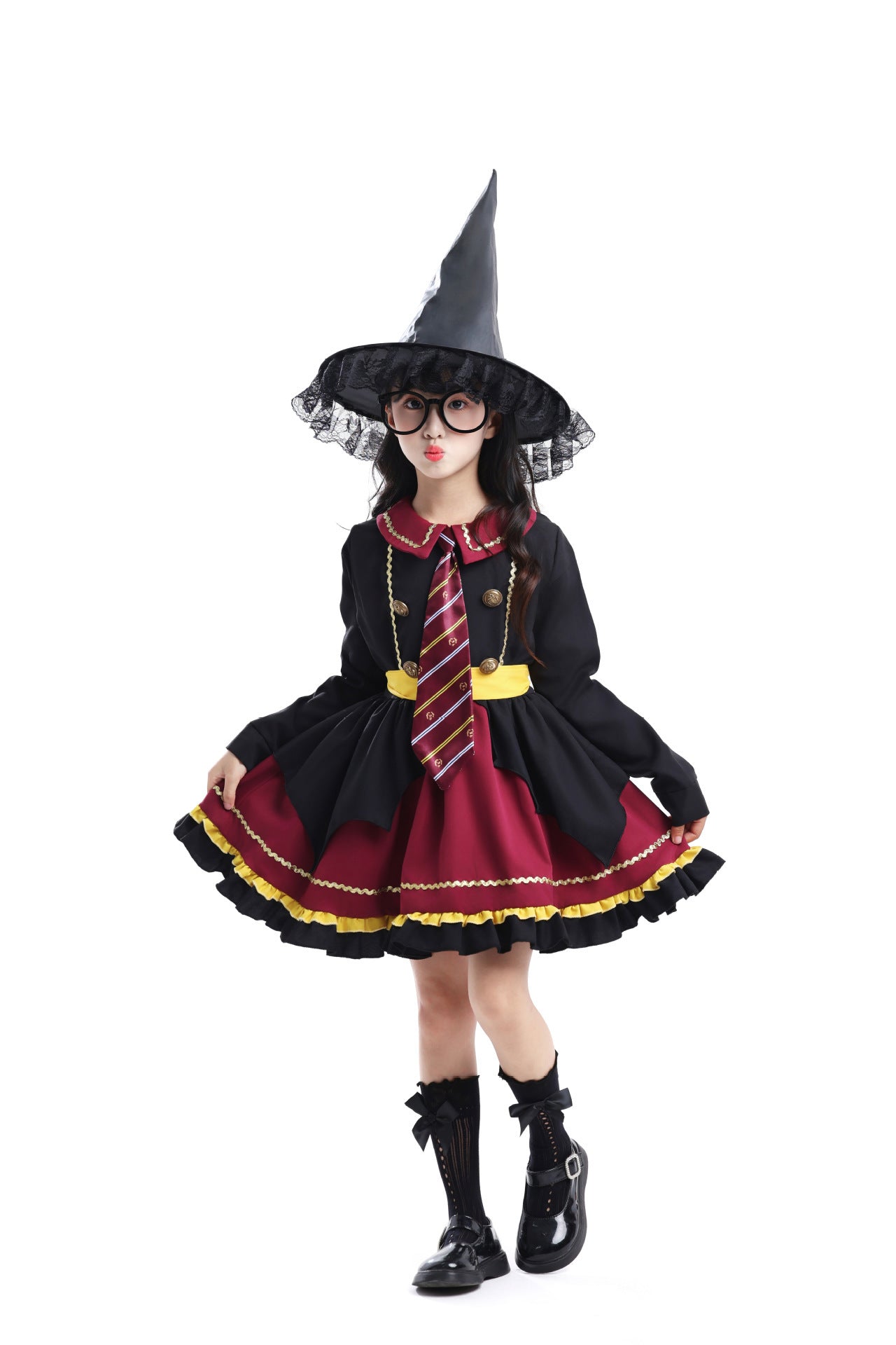 Kids Harry Potter Costume Set | Wizard Robe with Hat for Halloween & Stage