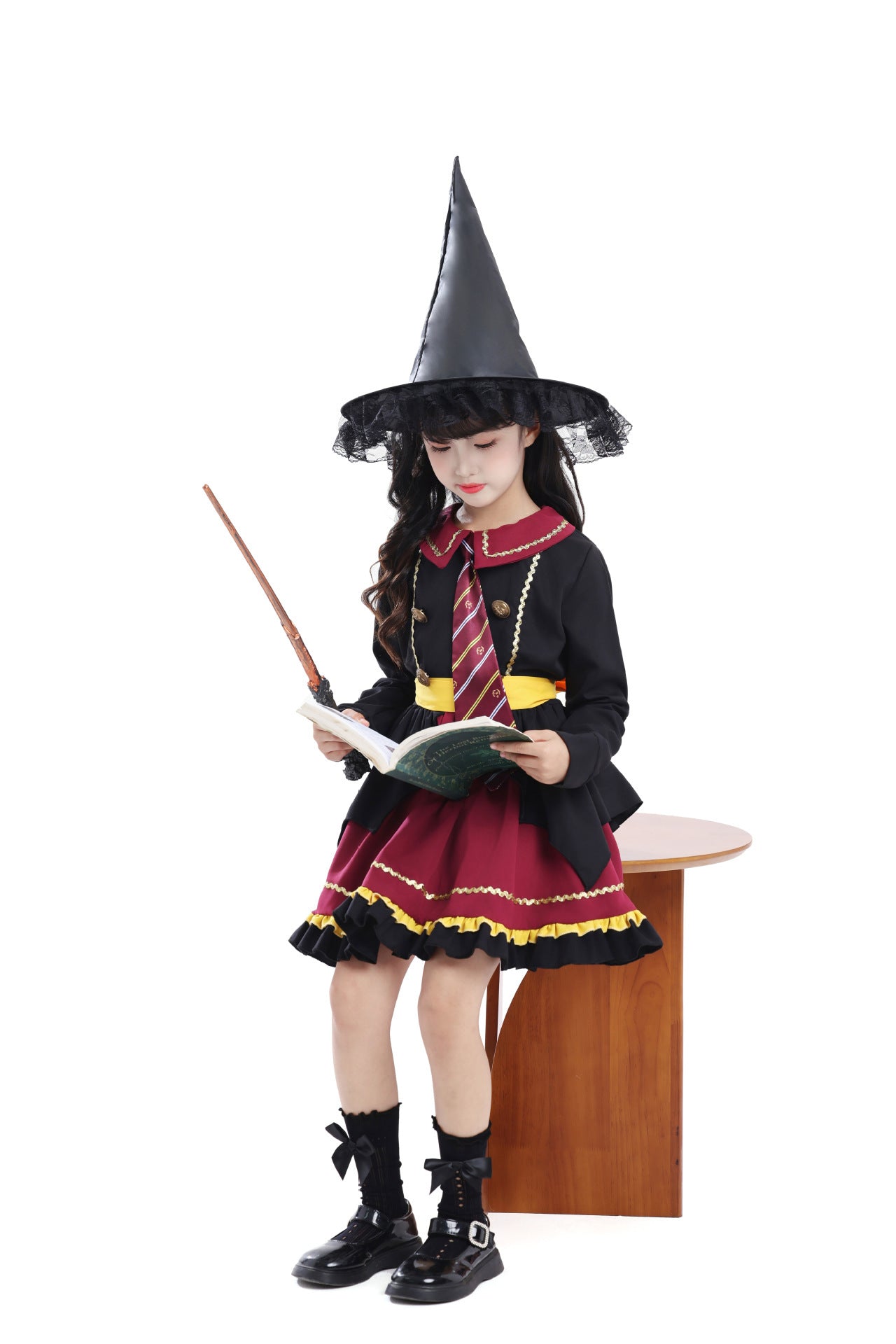 Kids Harry Potter Costume Set | Wizard Robe with Hat for Halloween & Stage
