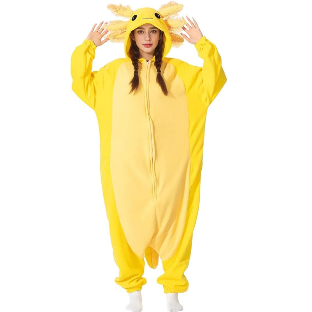 Unique Halloween Costume Ideas Axolotl Onesie for Women & Ladies - pajamask