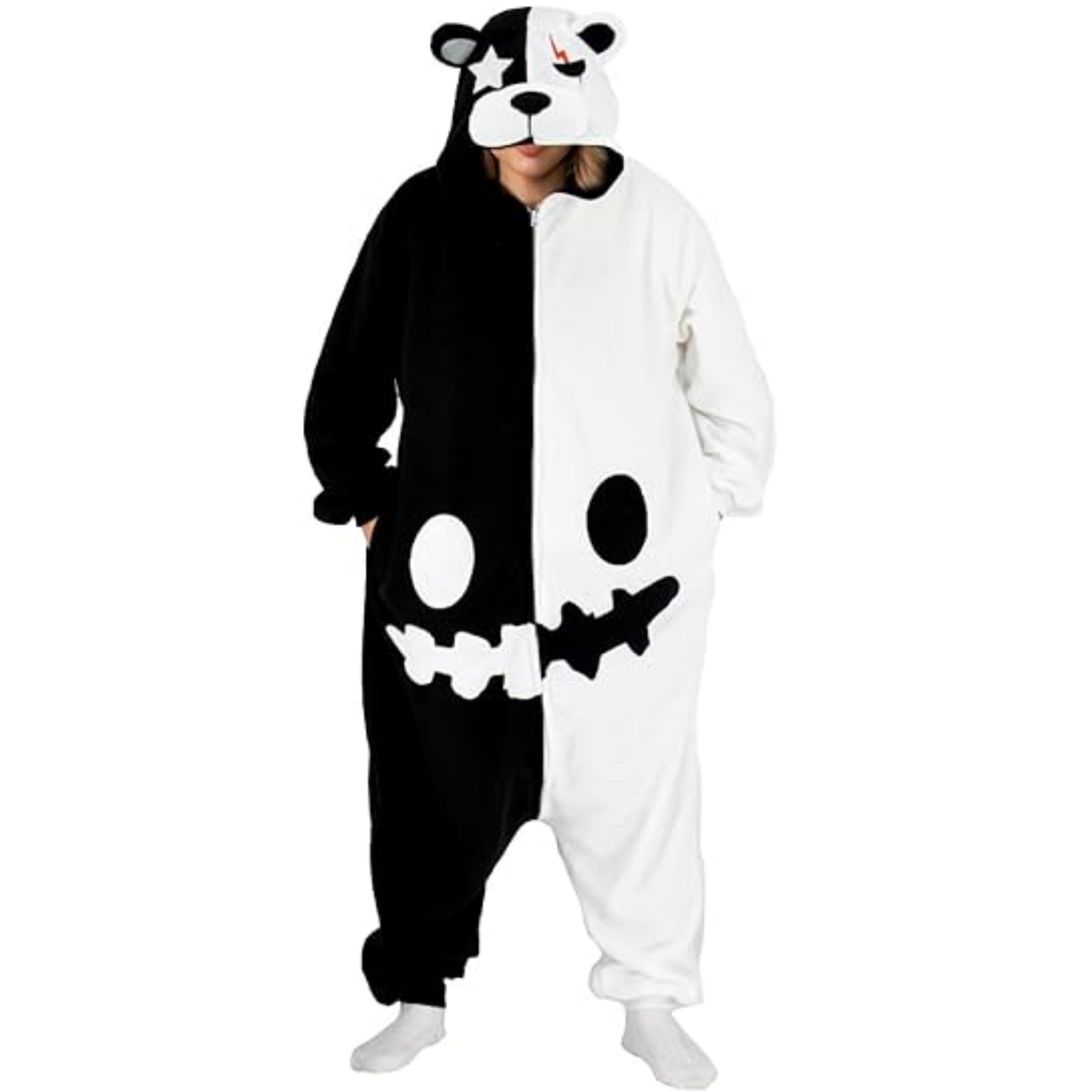 Monokuma Onesie For Women & Men Onesie Pajamas Halloween Outfit