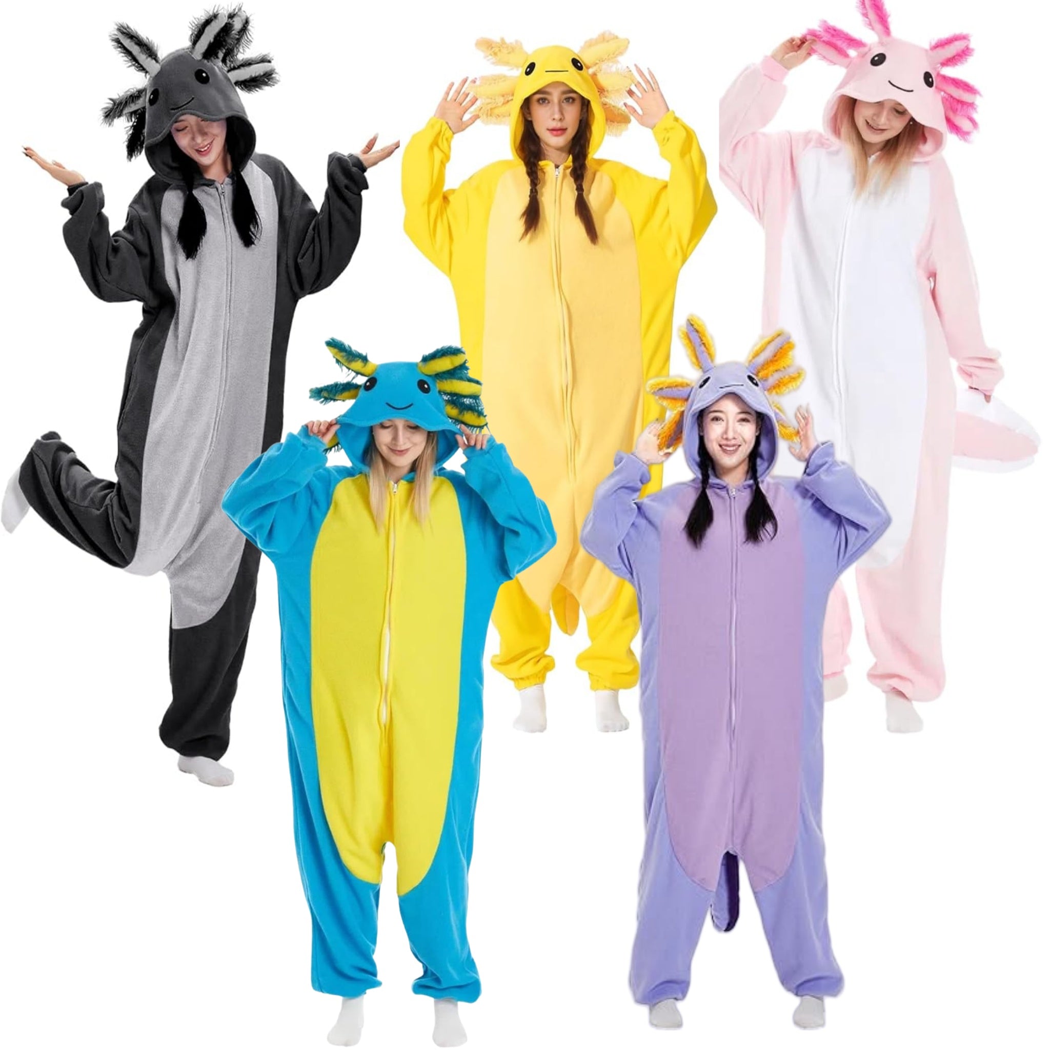 Axolotl Costume Halloween Cute Animal Onesies