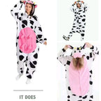 Adult Animal Onesie Pajamas for Men & Women - Unisex Halloween Cosplay Costume, One-Piece Sleepwear