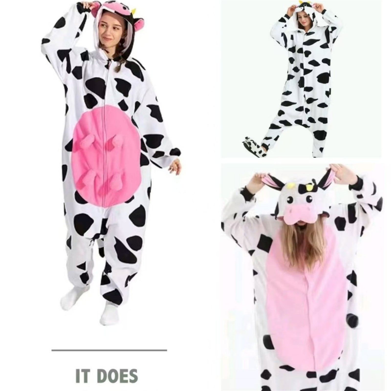 Adult Animal Onesie Pajamas for Men & Women - Unisex Halloween Cosplay Costume, One-Piece Sleepwear