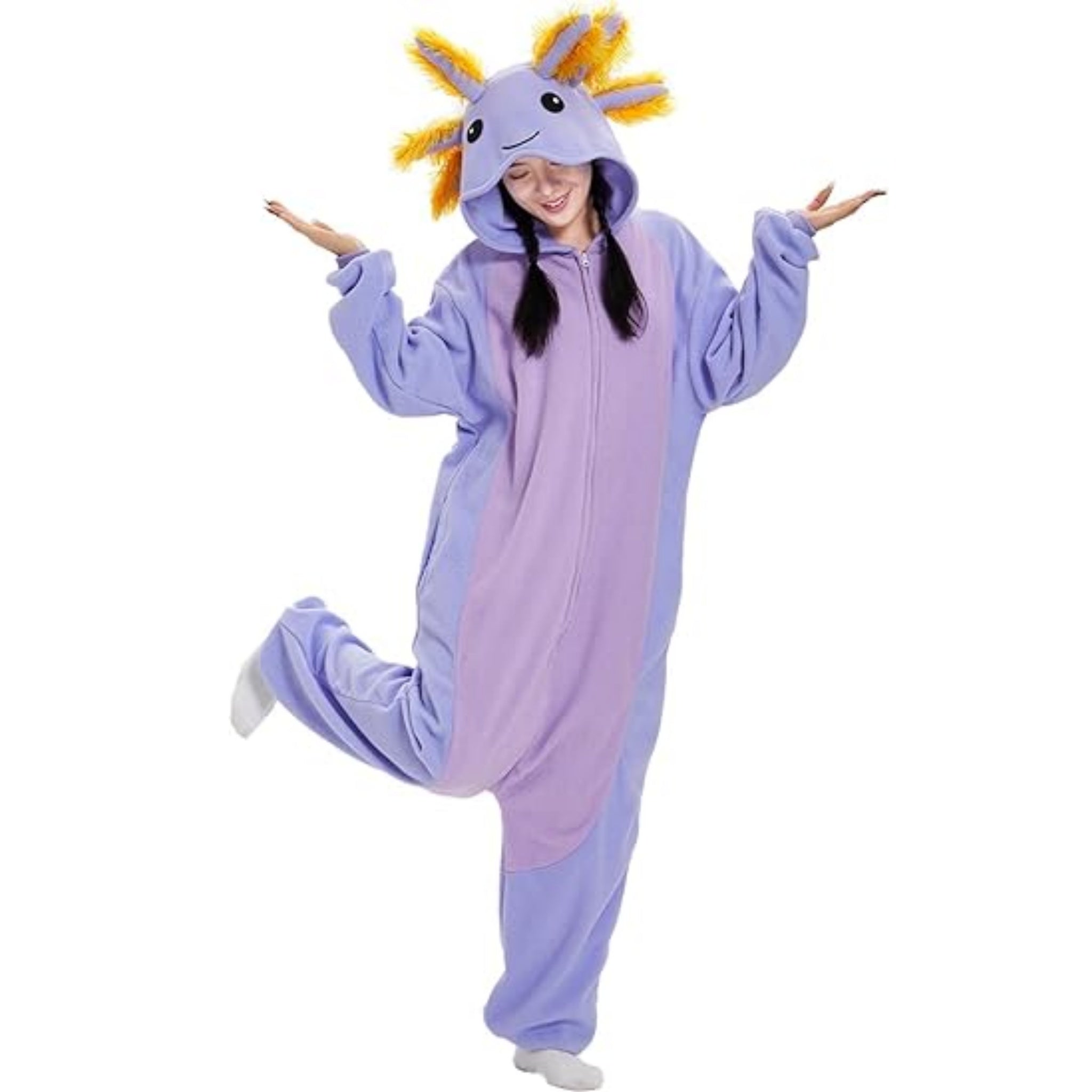 Unique Halloween Costume Ideas Axolotl Onesie for Women & Ladies - pajamask