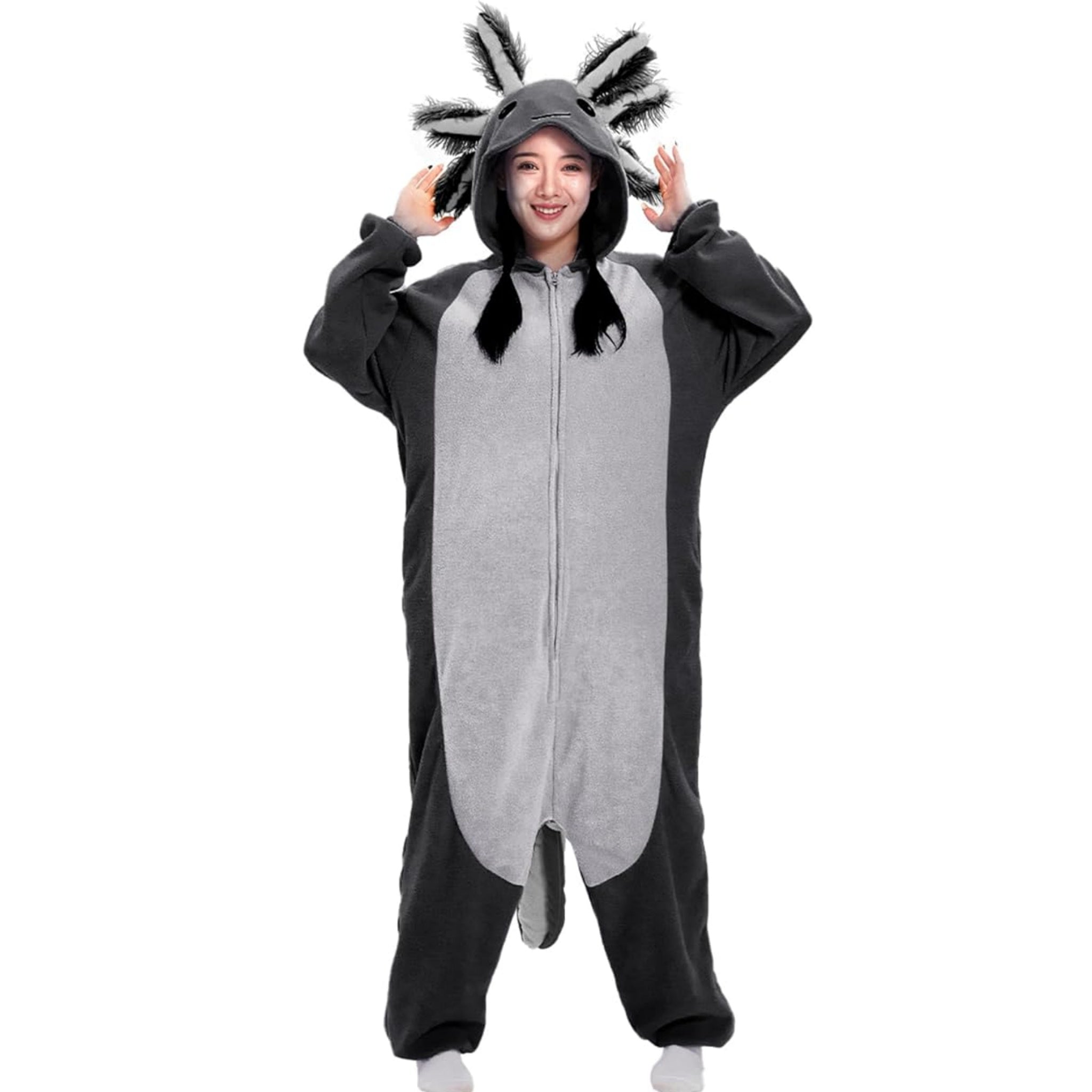 Unique Halloween Costume Ideas Axolotl Onesie for Women & Ladies - pajamask