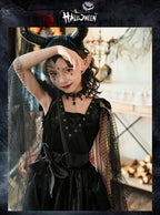 Girls Medieval Halloween Costume & Black Boots | Stage Show Dress