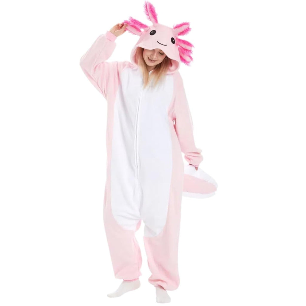 Unique Halloween Costume Ideas Axolotl Onesie for Women & Ladies - pajamask