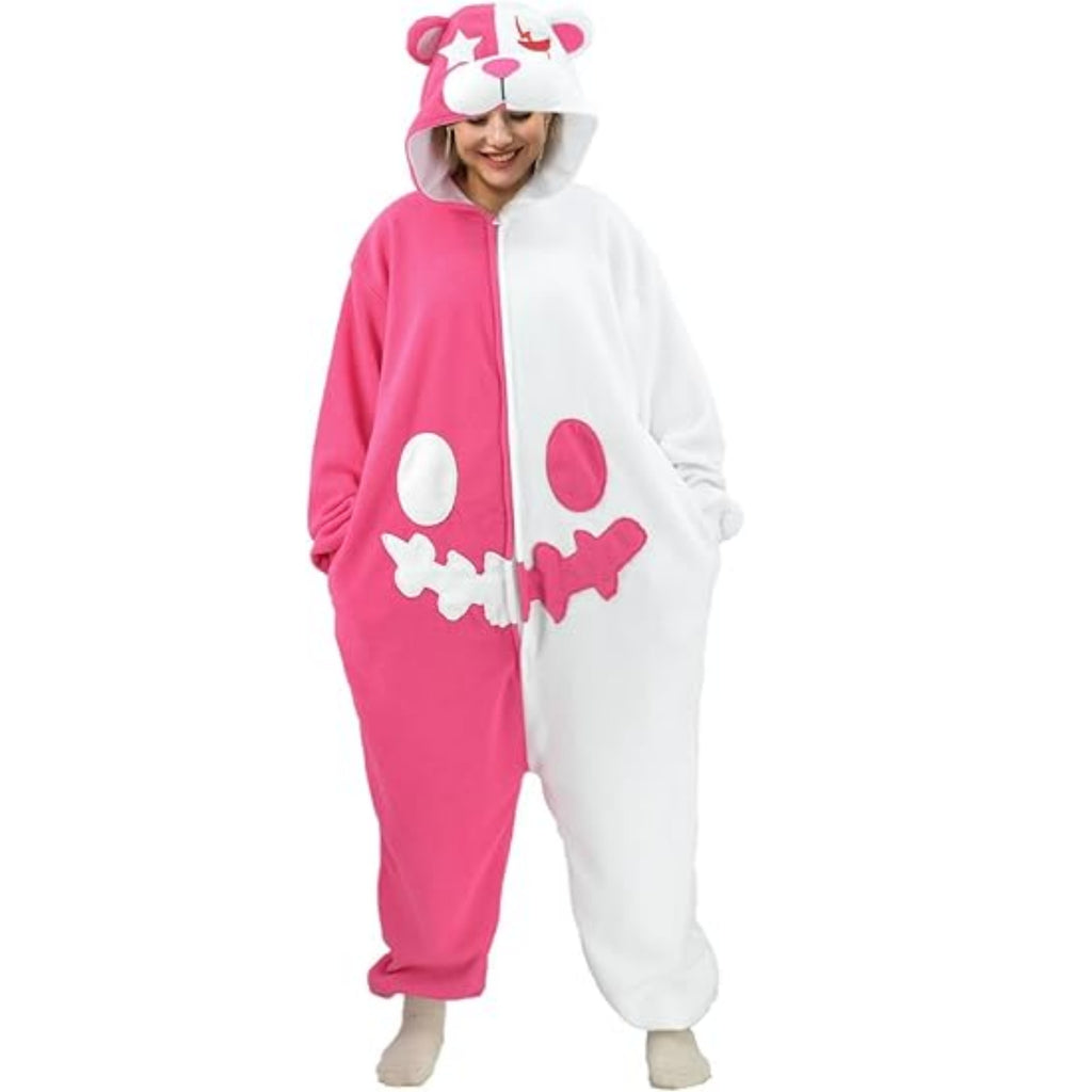 Monokuma Onesie For Women & Men Onesie Pajamas Halloween Outfit - pajamask