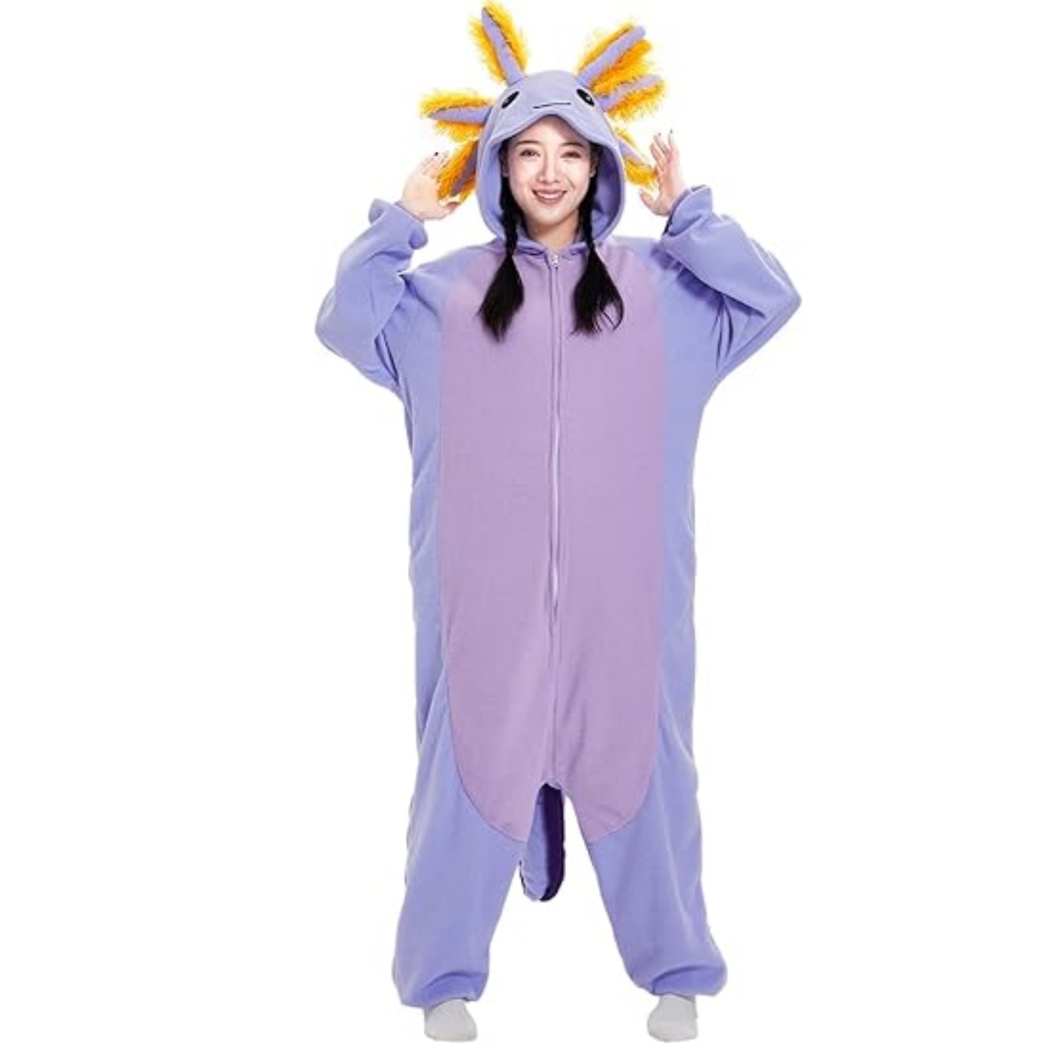 Unique Halloween Costume Ideas Axolotl Onesie for Women & Ladies - pajamask