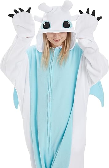 Unisex Adult Hooded One Piece Halloween Costumes Pajamas Set