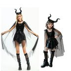 Girls Medieval Halloween Costume & Black Boots | Stage Show Dress