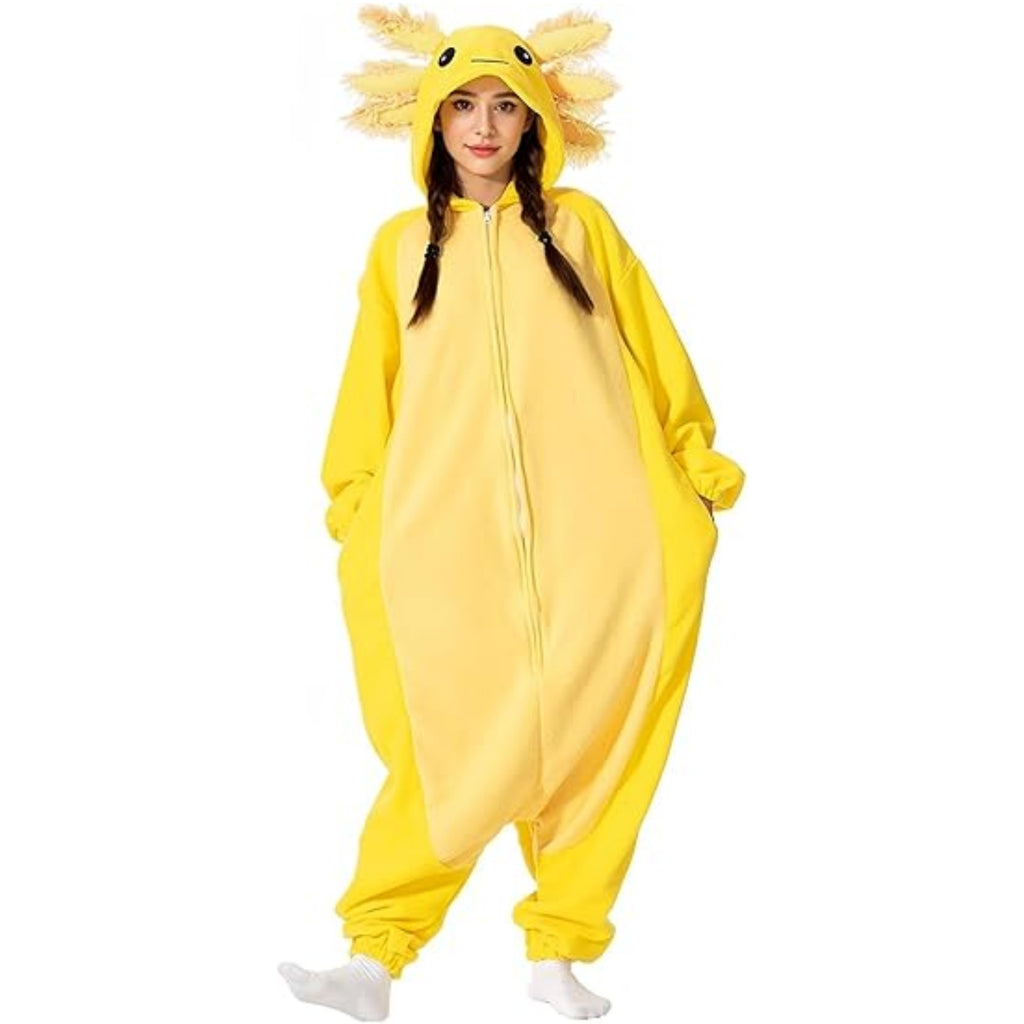 Unique Halloween Costume Ideas Axolotl Onesie for Women & Ladies - pajamask