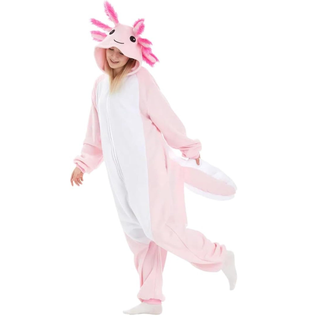 Unique Halloween Costume Ideas Axolotl Onesie for Women & Ladies - pajamask