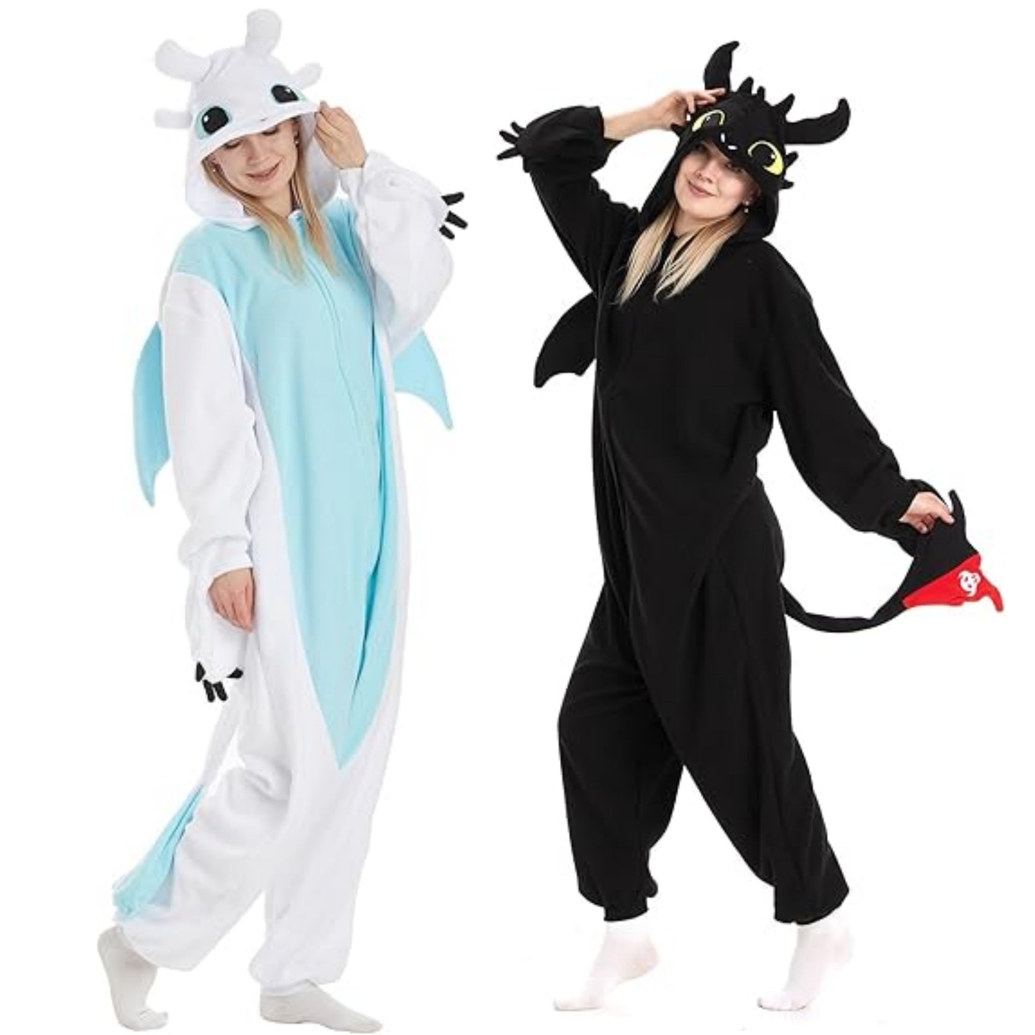 Unisex Adult Hooded One Piece Halloween Costumes Pajamas Set
