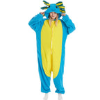Unique Halloween Costume Ideas Axolotl Onesie for Women & Ladies - pajamask
