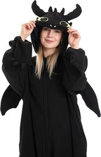 Unisex Adult Hooded One Piece Halloween Costumes Pajamas Set