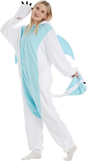 Unisex Adult Hooded One Piece Halloween Costumes Pajamas Set