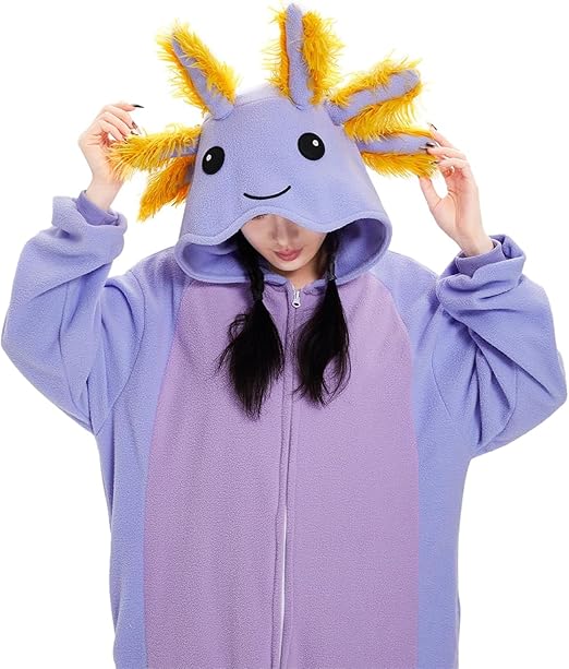 Axolotl Costume Halloween Cute Animal Onesies