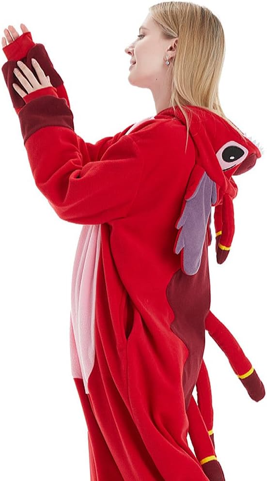 Stitch & Angel & Leroy Onesie Pajamas for Adult & Teenager Halloween Costume Cosplay Outfit