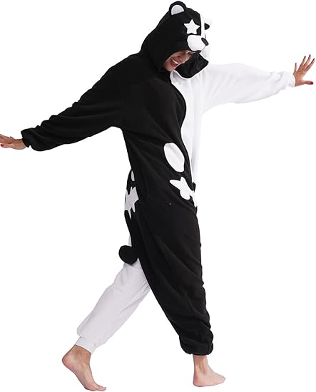 Monokuma Onesie For Women & Men Onesie Pajamas Halloween Outfit