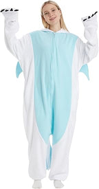Unisex Adult Hooded One Piece Halloween Costumes Pajamas Set