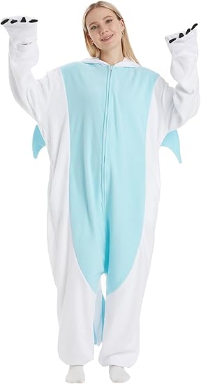 Unisex Adult Hooded One Piece Halloween Costumes Pajamas Set