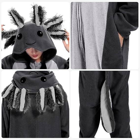 Axolotl Costume Halloween Cute Animal Onesies