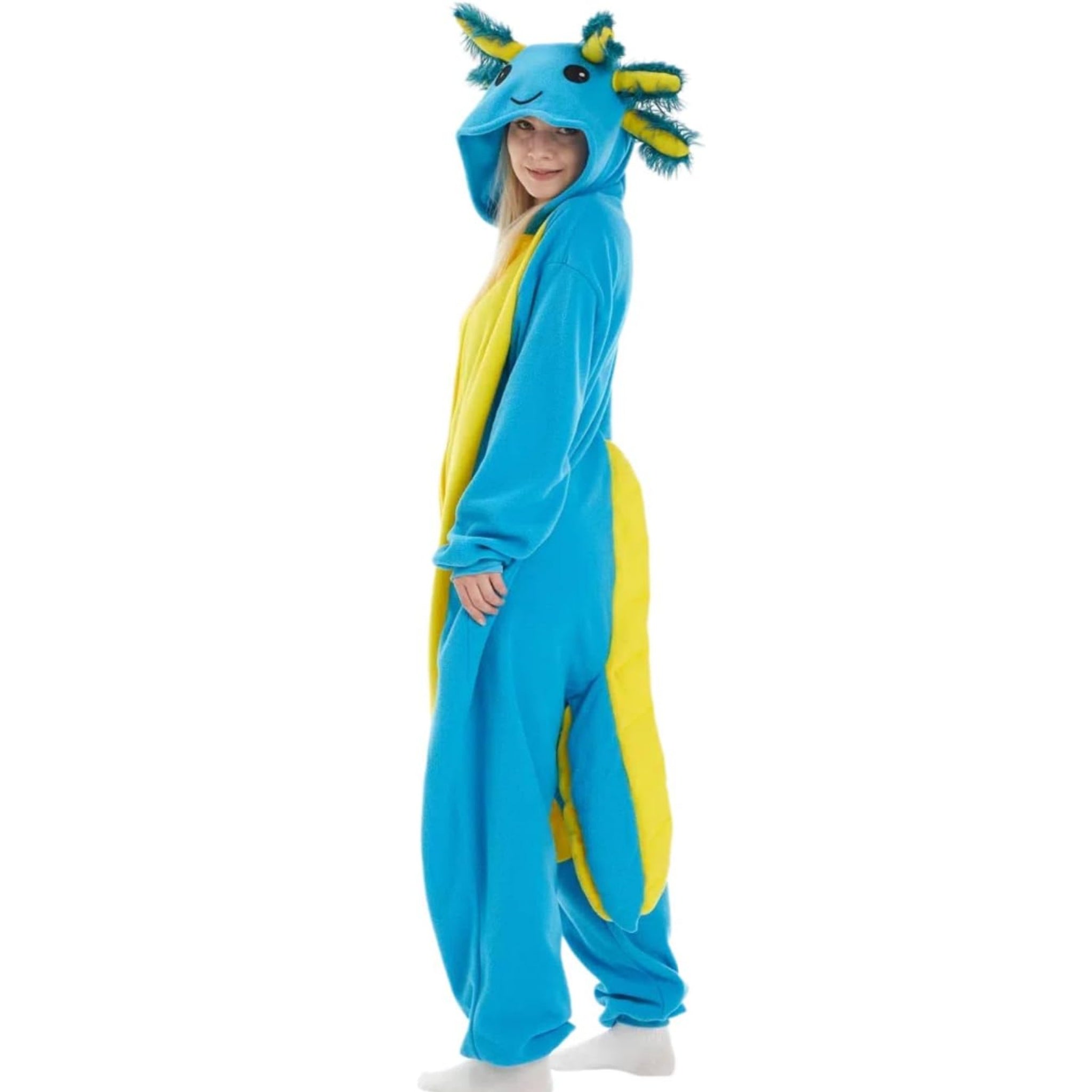 Unique Halloween Costume Ideas Axolotl Onesie for Women & Ladies - pajamask