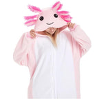 Unique Halloween Costume Ideas Axolotl Onesie for Women & Ladies - pajamask