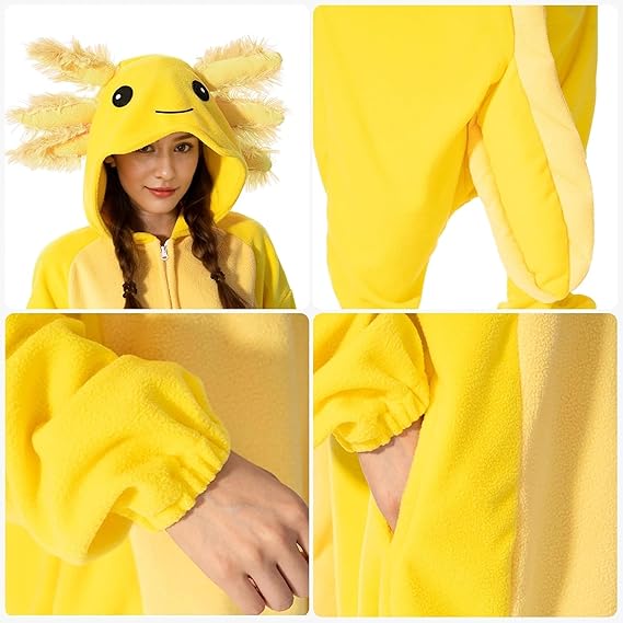 Axolotl Costume Halloween Cute Animal Onesies