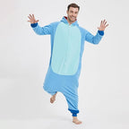 Stitch & Angel & Leroy Onesie Pajamas for Adult & Teenager Halloween Costume Cosplay Outfit