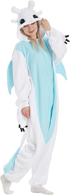 Unisex Adult Hooded One Piece Halloween Costumes Pajamas Set