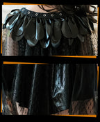 Girls Medieval Halloween Costume & Black Boots | Stage Show Dress
