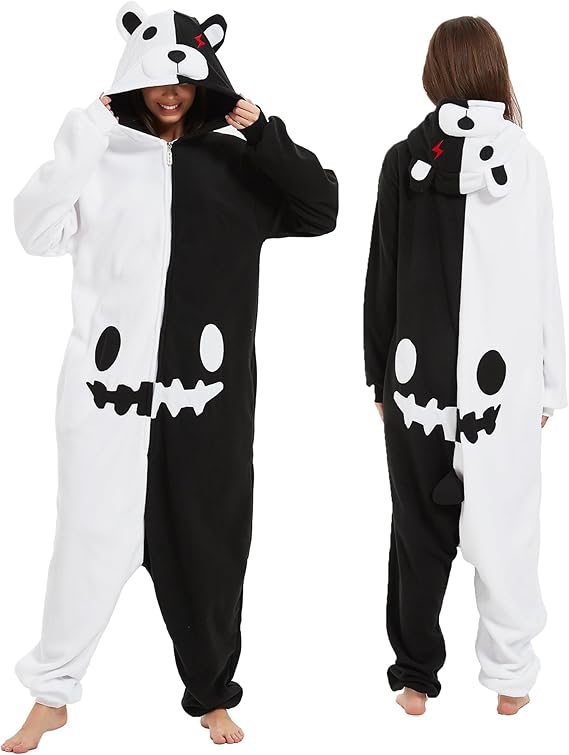 Monokuma Onesie For Women & Men Onesie Pajamas Halloween Outfit