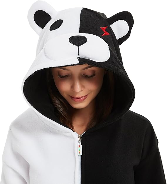 Monokuma Onesie For Women & Men Onesie Pajamas Halloween Outfit