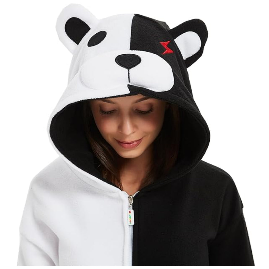 Monokuma Onesie For Women & Men Onesie Pajamas Halloween Outfit - pajamask